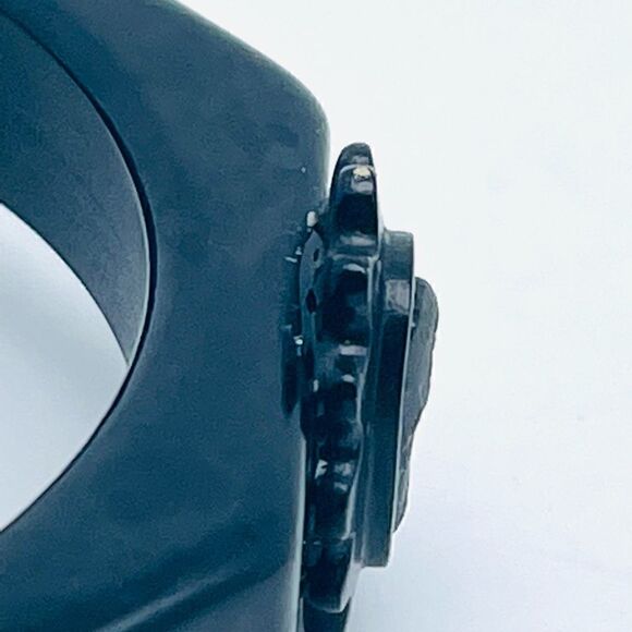 Set of Vintage Black Bakelite Mourning Bangle Bracelets with Cameo Accents - Picture 16 of 16